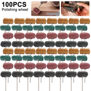 100x Abrasive Wheel Buffing Polishing Wheel For Dremel Rotary Drill Bit Set≈❁ - Picture 1 of 11