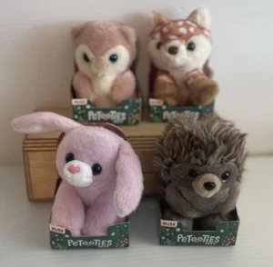 Menge 4 Neu Russ Petooties Forest Friends 4 Zoll Plüsch Keely Nave Tullia Aryella - Bild 1 von 5