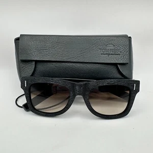 Tom REBL TRS04 S01 Wood Grain Oversized Sonnenbrille Schwarz mit Lederetui Italy - Bild 1 von 9