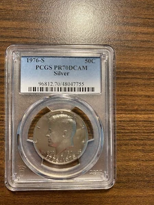 1976-S Kennedy Silver Half Dollar 50C PCGS Proof PR 70 Deep Cameo (DCAM) RARE - Picture 1 of 2
