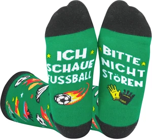 Socken mit Spruch Lustige Socken Bitte Nicht Stören Ich Schaue Fußball Socken Fu - Bild 1 von 7