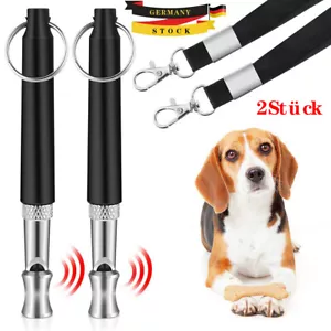 2Stück Hundepfeife Hochfrequenzpfeife lautlos + Hund Schlüsselband Signalpfeife - Bild 1 von 7