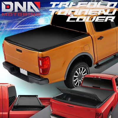 Para Ford Ranger 2019-2023 6' ft platón corto suave 3 plegable cubierta Tonneau Foto 1 de 4
