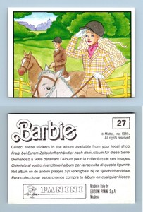 Barbie #27 Mattel 1989 Panini Sticker