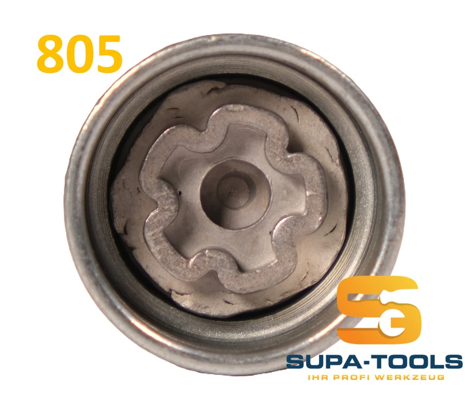 Audi Radsicherung Felgenschloss 805 Code E Schlüssel Nuss Wheel Lock Key OEM - Bild 1 von 4