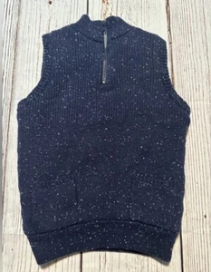 Cat & Jack Little Boys Pullover 1/4 Zip Sweater Vest Size S Navy - Picture 1 of 4