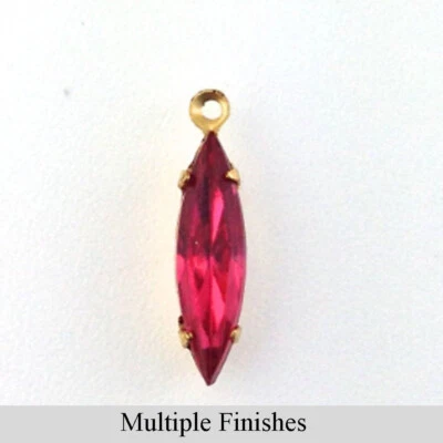 15x4毫米玫瑰刻面玻璃导航石1环套装 — 第 1/4 张图片