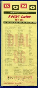 KONO Radio Dial 86 Hit list May 22nd 1965 thru May 29th 1965 San Antonio Texas - Picture 1 of 2