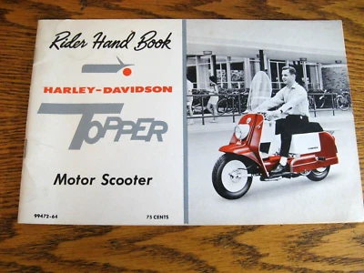 1964 Harley Davidson Topper Motor Scooter Rider Hand Book Owners Manual A AU NOS - Image 1 of 4