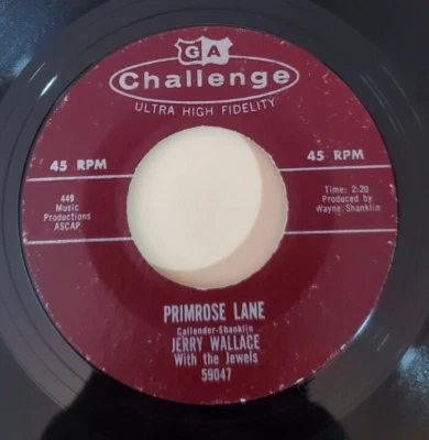 Jerry Wallace PRIMROSE LANE (POP 45) #59047 PLAYS VG+ TO VG++ - Image 1 of 4