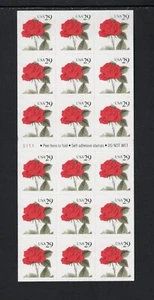 SCOTT#2490a, 29c ROSE, BOOKLET PANE OF 18. VF & NH. - Picture 1 of 2