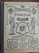 Elegant and valuable worldwide stamp collection in vintage 1900s Scott album..A+
