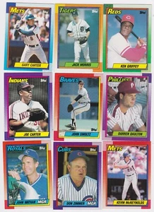 Topps 1990 Baseball 37 Karten Lot Gary Carter, Morris, Griffey, Smoltz, Joe Carter - Bild 1 von 2