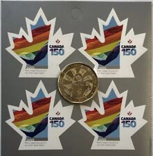2019 Equality $1 Coin + 2017 Canada Marriage Equality pane Of 4 Stamps Sc# 3007a