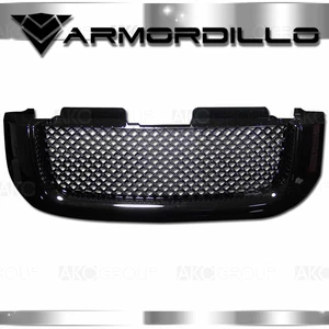 Fits 02-06 GMC Envoy XL Mesh Grille Replacement Gloss Black - Picture 1 of 1