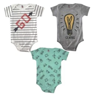 JUNK FOOD Baby Size 0-3 Months Monopoly One-Piece Bodysuits 3-pack New in Box - Picture 1 of 5