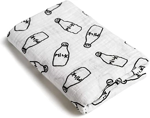 Manta envoltura leche 47 x 47 transpirable muselina orgánica algodón recién nacido regalo Foto 1 de 1