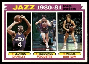 1981-82 Topps Adrian Dantley/Ben Poqueta/Allan Bristow Utah Jazz #65 - Imagen 1 de 2