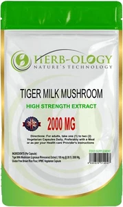 Tiger Milk Mushroom Capsules | High Strength | 2000mg Vegan | Herb-ology - Picture 1 of 2