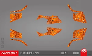 KUTVEK DEKOR KIT CF-MOTO CFORCE 450S/520S ab 2023 CAMO ORANGE MATT LAGERWARE - Bild 1 von 1
