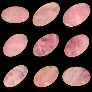 NATURAL TRANSLUCENT HOT PINK ROSE QUARTZ OVAL CABOCHON GEMSTONE CB- - Picture 1 of 10