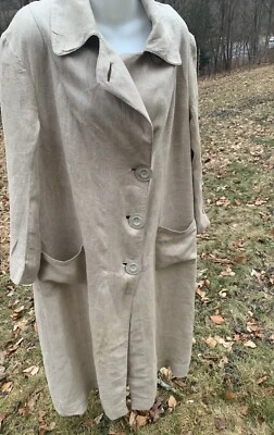 Casaco de condução eduardiano espanador, botões de linho - Imagem 1 de 4