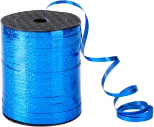 500 Yards Blue Crimped Curling Ribbon Shiny Metallic Balloon Roll for Gift Box W - Picture 1 of 7