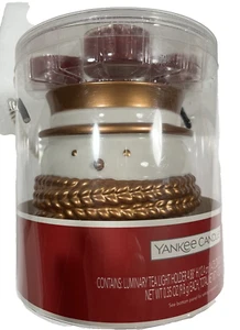 JUEGO PORTAVELAS YANKEE CANDLE MUÑECO DE NIEVE LUZ DE TÉ - Imagen 1 de 3