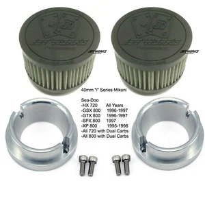 Sea-Doo Dual Mikuni Carb Air Filter / Flame Arrestor Kit HX XP SPX GSX GTX - Picture 1 of 2