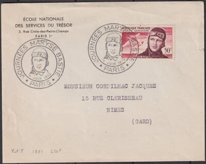 FRANCE: PA.n°34 sur FDC PARIS du 4/6/1955, Maryse Bastié - Picture 1 of 2