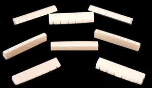 8 pieces a set -Acoustic Guitar Bone nut 46 mm Slotted DJ11-1 - Picture 1 of 2