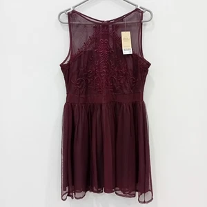 Next Petites Dress Size UK16 Womens Burgundy New with Tags FLT17-TT - Picture 1 of 6