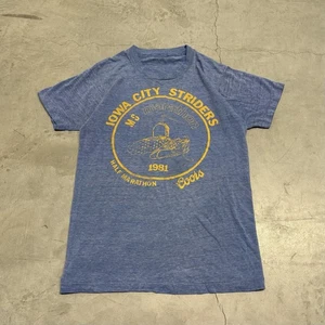 Vintage 80s Iowa City Striders Marathon T Shirt Running University of Iowa XS/S - Picture 1 of 7