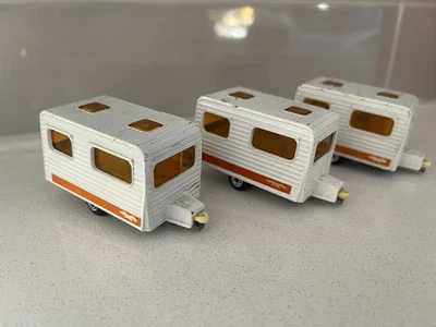 Lote de 3 remolques cámper caravana diecast Matchbox Superfast No.31 1977 vintage Foto 1 de 4