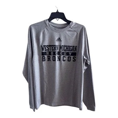 Camisa Adidas Western Michigan Broncos Hockey Manga Larga Talla Pequeña Climalite Foto 1 de 4