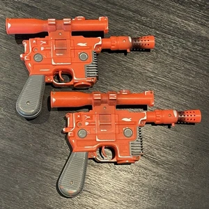 1996 Hasbro Star Wars POTF Orange Electronic Heavy Blaster 2x Lot TESTED - Picture 1 of 5