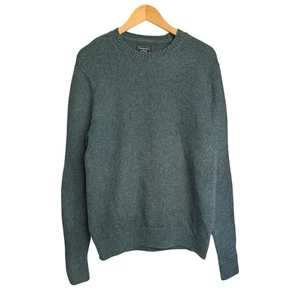 Abercrombie & Fitch 100% Wolle Pullover Herren XL Rippstrick Rundhalspullover grün blau - Bild 1 von 7