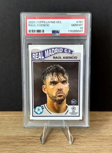 2025 Topps Living Ucl #781 Raul Asencio Rookie PSA 10 - Picture 1 of 3