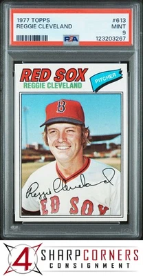 1977 TOPPS #613 REGGIE CLEVELAND RED SOX PSA 9 - Image 1 of 3