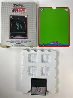 Blitz! Football Vectrex w Box  Overlay Tray Cart Tested Works Pls Read no manual - Image 1 of 4