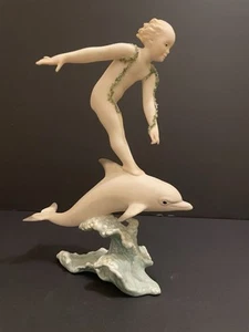 1981 Cybis Porcelain “Arion The Dolphin Rider” 10.5”,1000 Made, Cousteau Signed - Picture 1 of 11