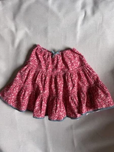 Mini Boden Girls 9-10 Printed Gypsy Skirt Red Elastic Waist Pull On Skirt EUC - Picture 1 of 4