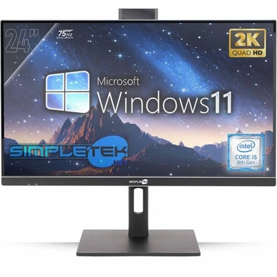 All IN One 24 " 2K 75Hz i5 8° Gen Win 11 RAM 8GB SSD 120GB Gaming Render Vesa PC - Image 1 of 4