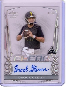2023 LEAF TRINITY CLEAR BROCK GLENN ROOKIE/RC AUTO #4/10 - Foto 1 di 2