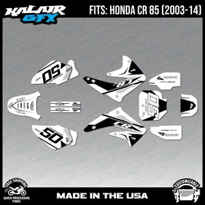 Graphics Kit for Honda CR85 (2003-2014) Evo Series - White - Picture 1 of 4