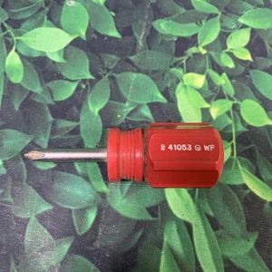 VTG Craftsman USA 9_41053 G WF Red Handle Stubby #2 Phillips Screwdriver , VGC - Picture 1 of 5