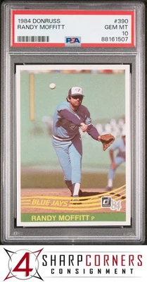1984 DONRUSS #390 RANDY MOFFITT BLUE JAYS PSA 10 - Image 1 of 2
