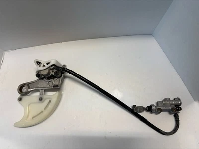 02-04 2002 CR250R CR125R Rear Brake Caliper Holder Master Cylinder Line Pedal - Image 1 of 4