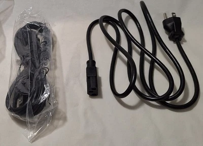 Power Supply Cable, two pack, 10A/125V,  Longwell LS-13, Black, E55349, 6Ft, new - Image 1 of 2