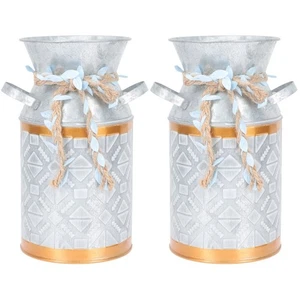  Set of 2 Metall Blumenständer Eisenblumenhalter Blumenanzeigevase - Bild 1 von 12